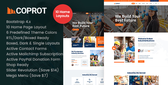 Exceptional Coprot - Factory Industrial HTML
