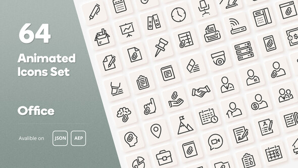 Office Animated Icons - VideoHive 29453765