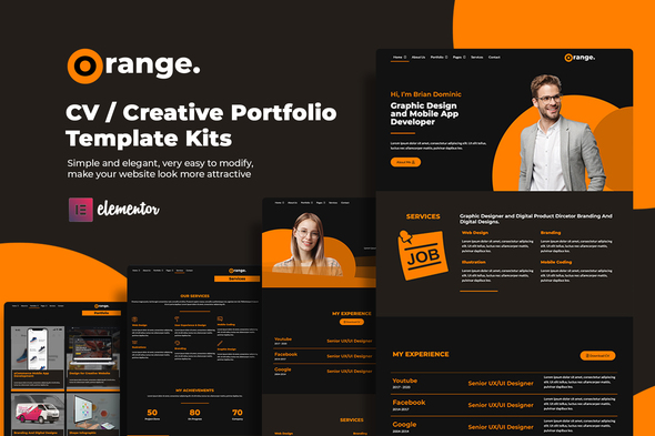 Orange CVCreative Portfolio - ThemeForest 29293549