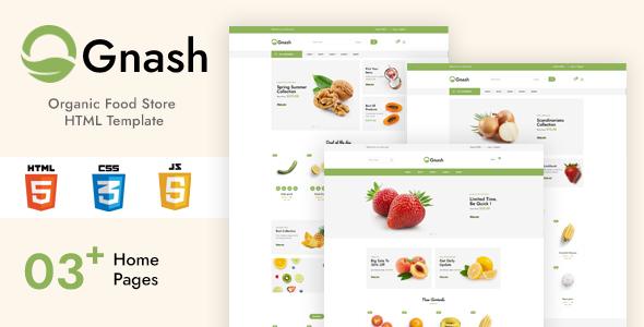 Wonderful Gnash - Organic Food Store HTML Template