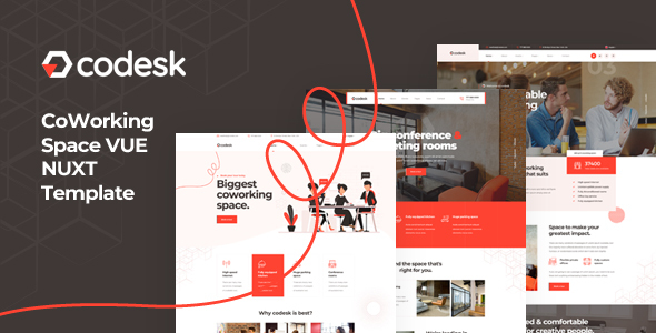 Special Codesk - Vue Nuxt Coworking Space Template