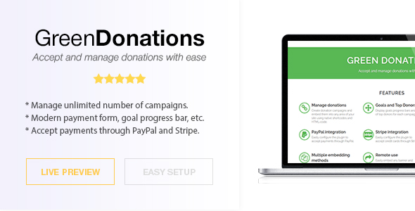Green Donations for - CodeCanyon 2380174