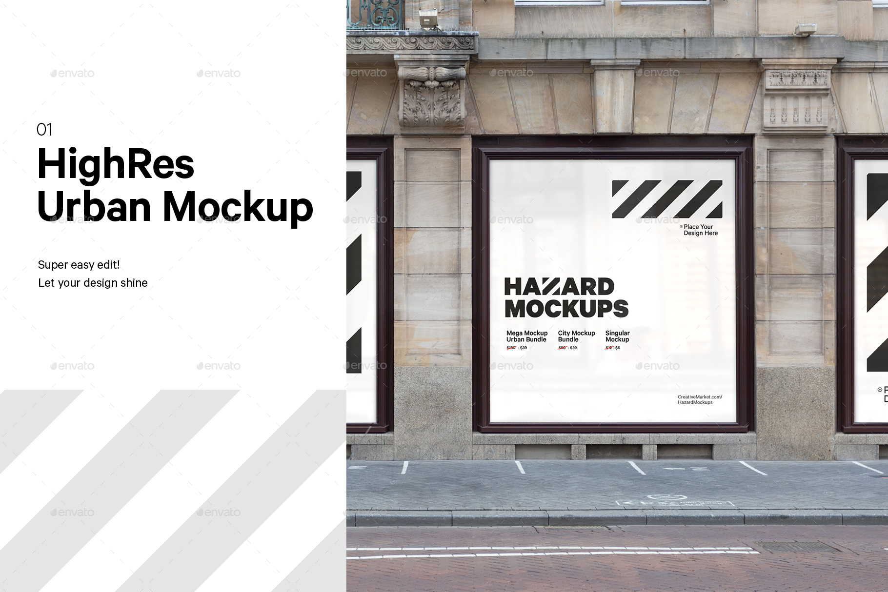 Download Store Window Sticker Mockup by HazardMockups | GraphicRiver