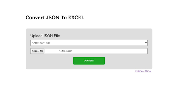 json to excel online