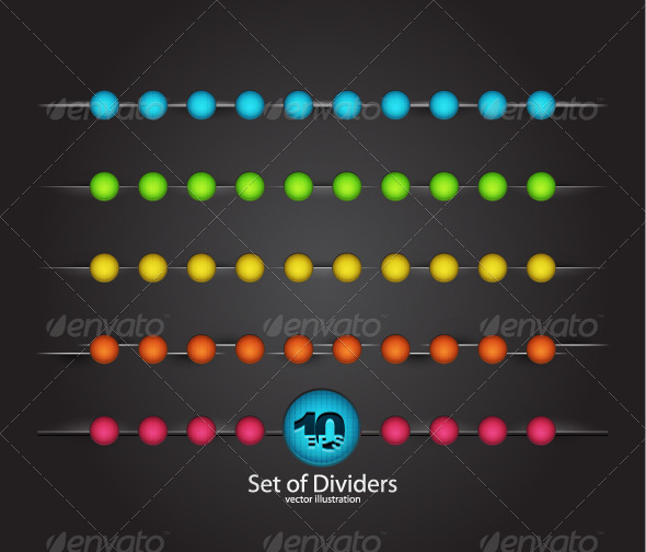 Color Vector Dividers - Borders Decorative
