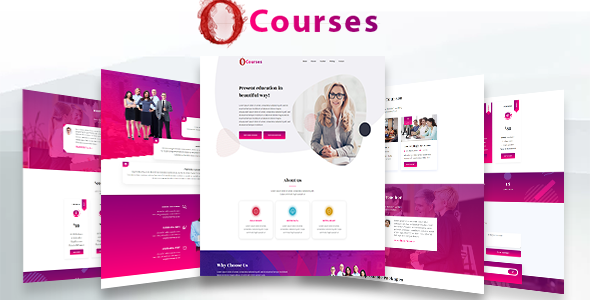 Online Courses - Html Landing Page