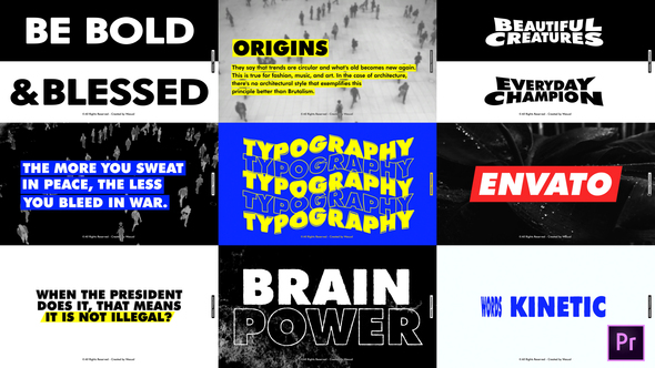 Minimal Typography | MOGRT