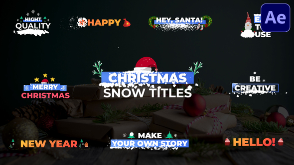 Christmas Snow Titles | After Effects