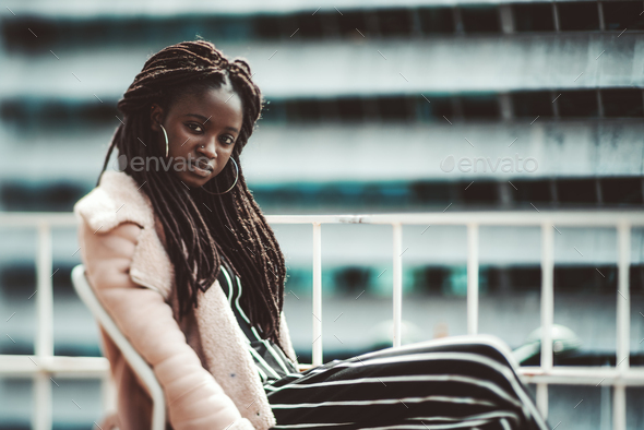 Black Girl With Dreads Tilt Shift Stock Photo By Skynextphoto Photodune