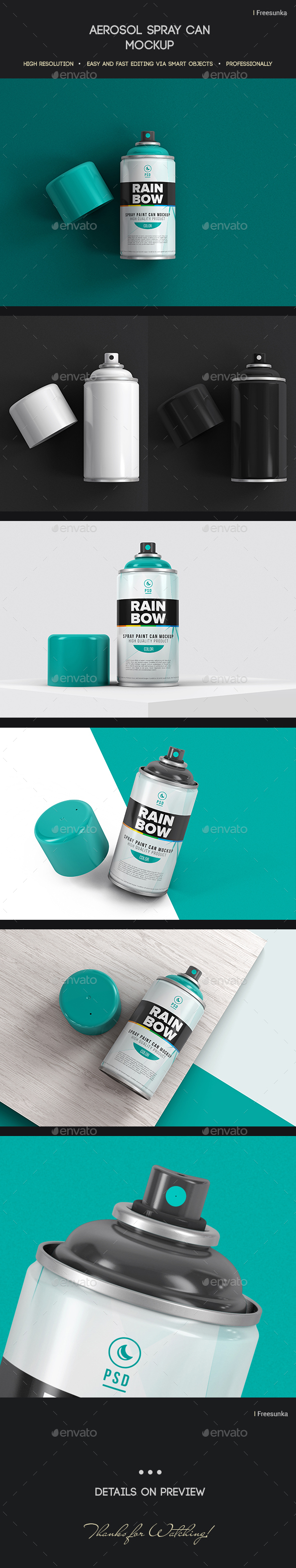 Download Aerosol Spray Can Mockup By Freesunka Graphicriver