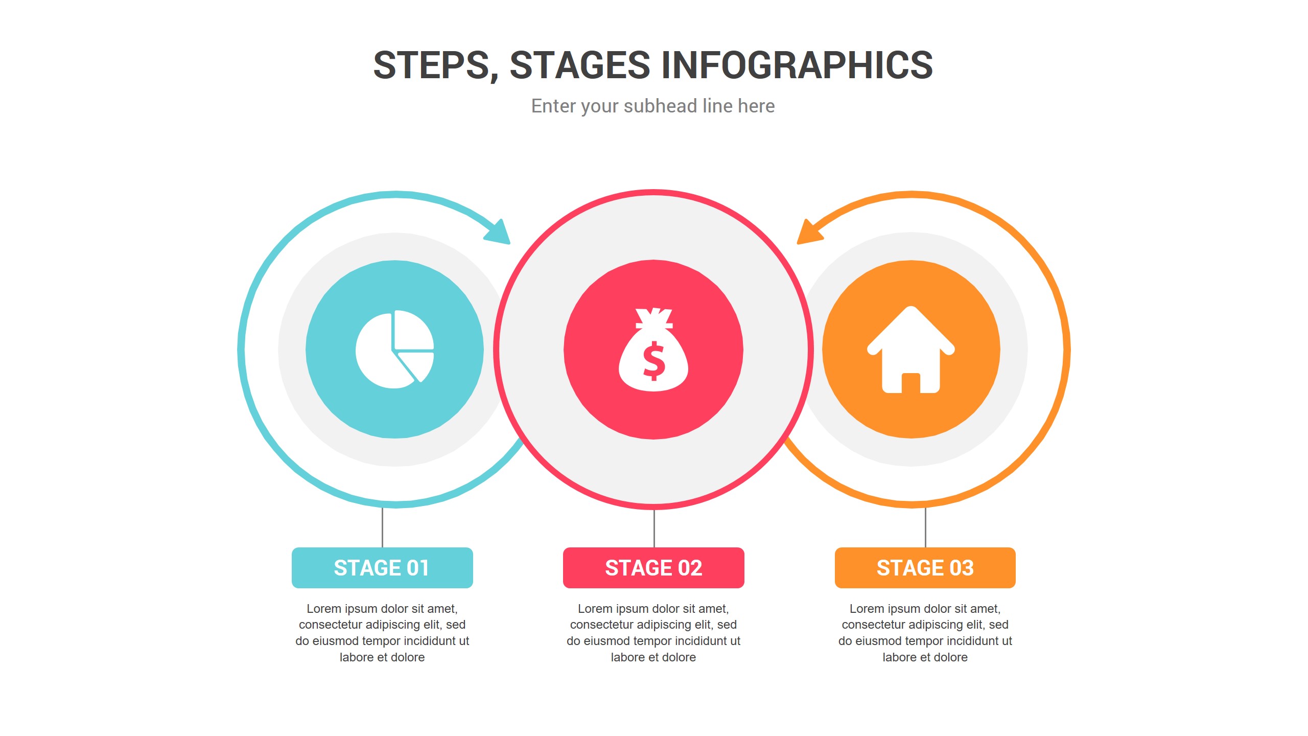 Stages Infographics Google Slides Template, Presentation Templates