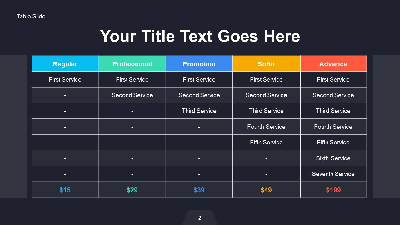 Table Slides Infographic Powerpoint Presentation Template, Presentation ...