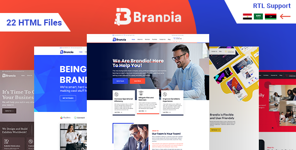 Extraordinary Brandia- Next Generation Business HTML template with RTL Support