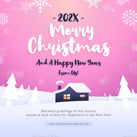 Merry Christmas Greetings Social Media Post by SCWorkspace | GraphicRiver