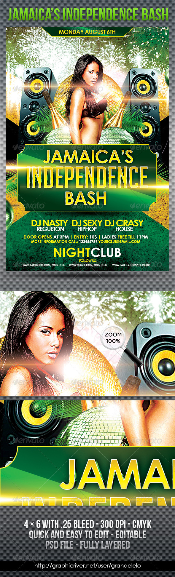 Jamaica’s Independence Day flyer - Flyers Print Templates