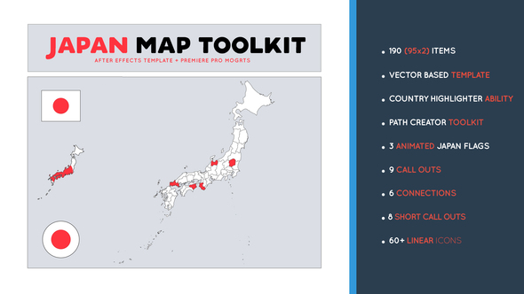 Japan Map Toolkit - VideoHive 29487843