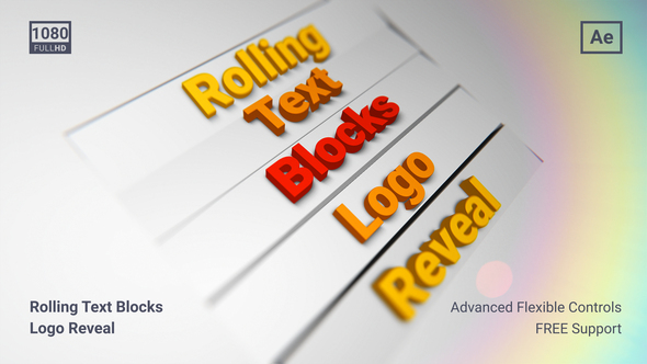 Rolling Text Blocks - VideoHive 29496899