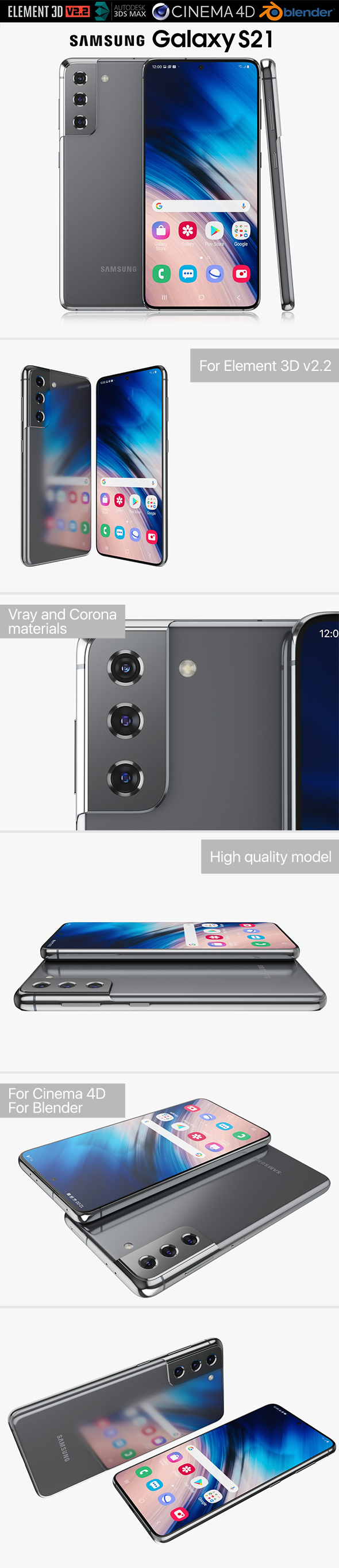 Samsung Galaxy S21 - 3Docean 29497306