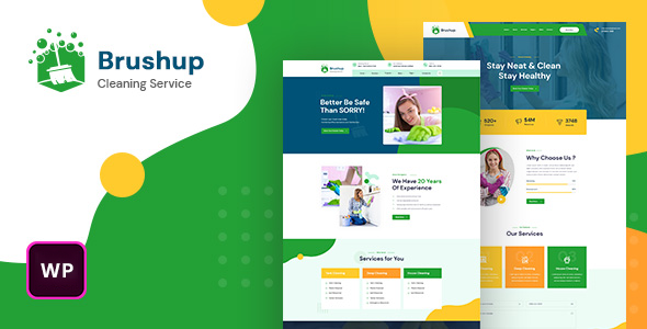 Brushup – Cleaning Service Company WordPress Theme