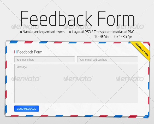 E-mail form illustration 2 - Forms Web Elements