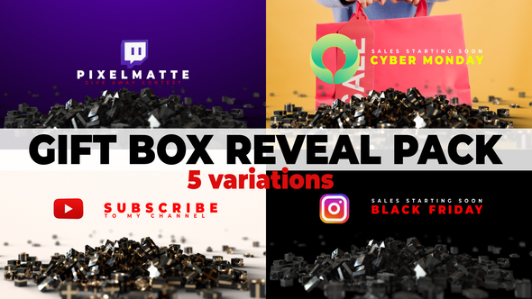 Gift Box Reveal Packs | Social Media | Black Friday & Cyber Monday