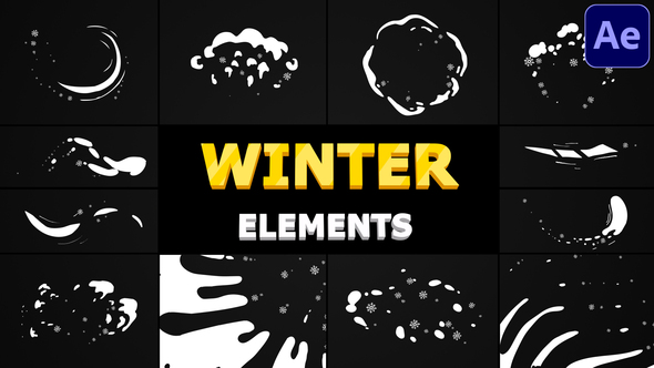 Snow Motion Elements - VideoHive 29508255