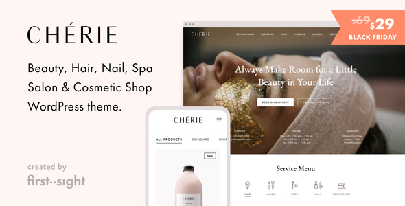 Chérie: Beauty Salon WordPress Theme