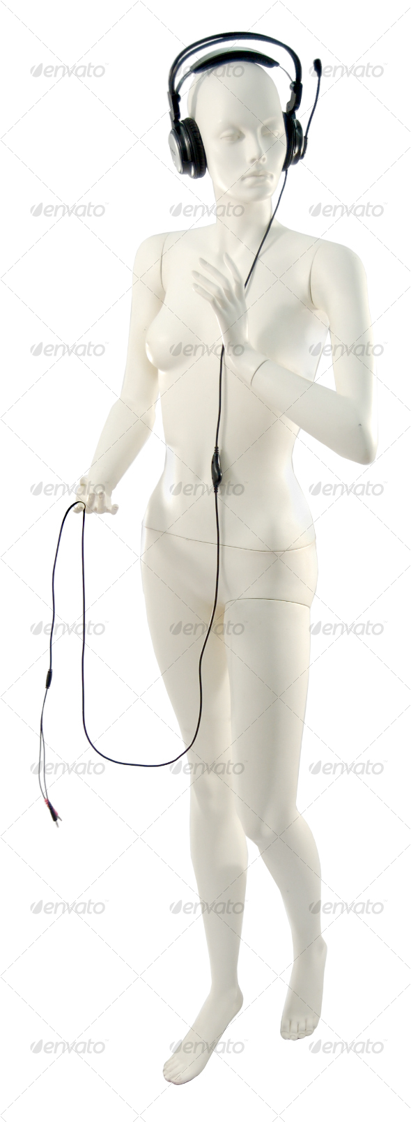 Mannequin with Headphones - Clothes & Accessories Isolated Objects