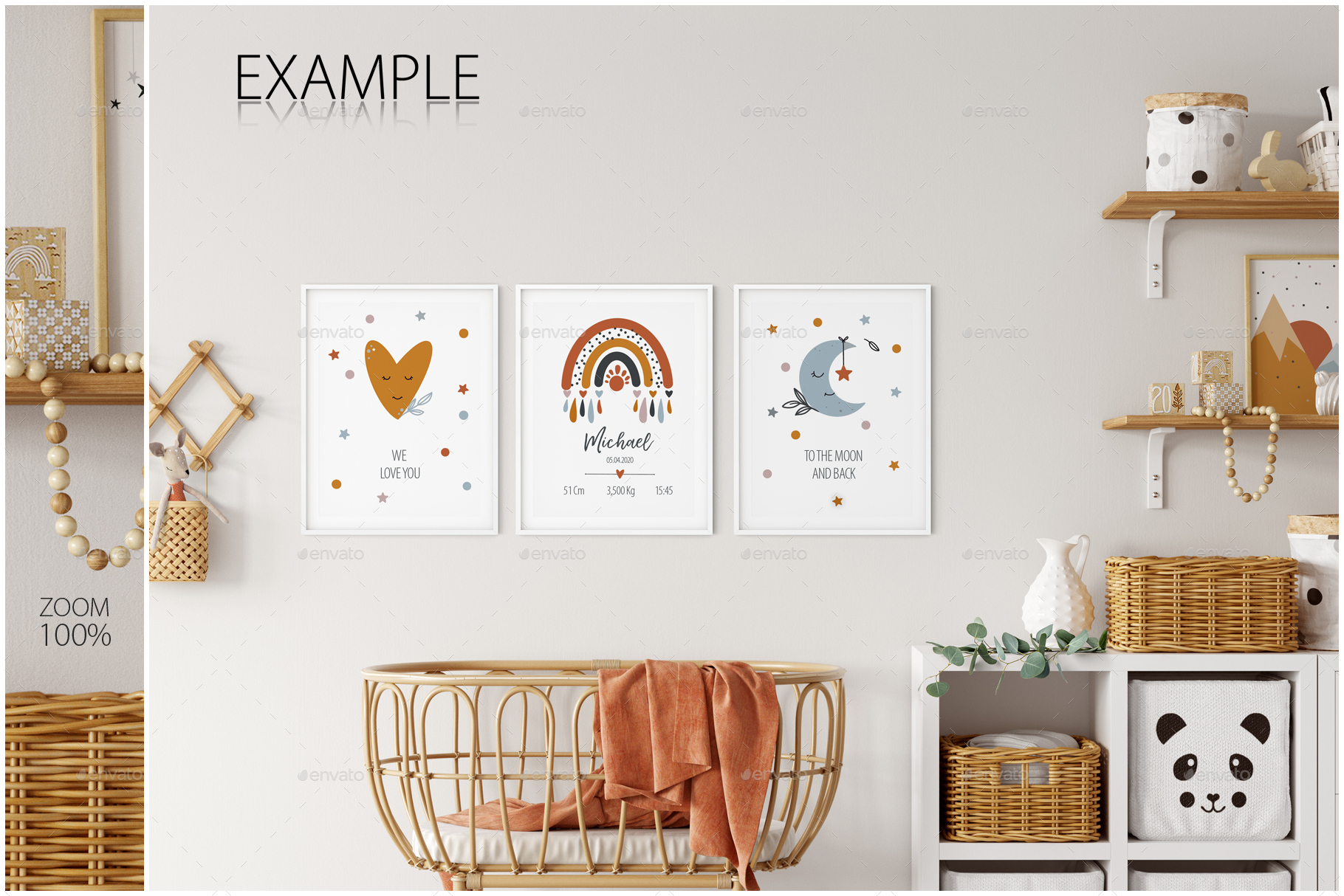 Kids Frames & Wall Mockup Pack   6, Graphics | GraphicRiver