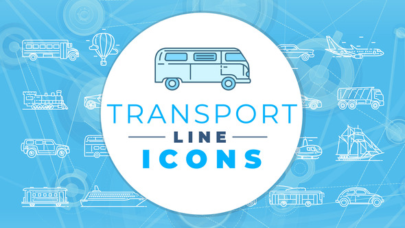 Transport Icons Elements template preview