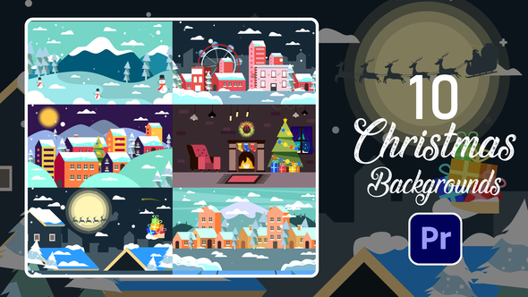 Christmas Backgrounds | Premiere Pro MOGRT