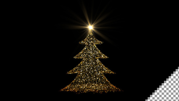Magical Christmas Tree With Sparkles