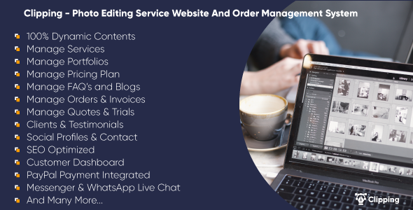 Clipping – Photo Editing Service Website And Order Management System