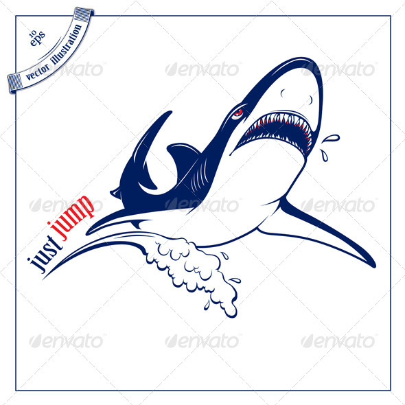 Cartoon Shark Jump - Animals Characters