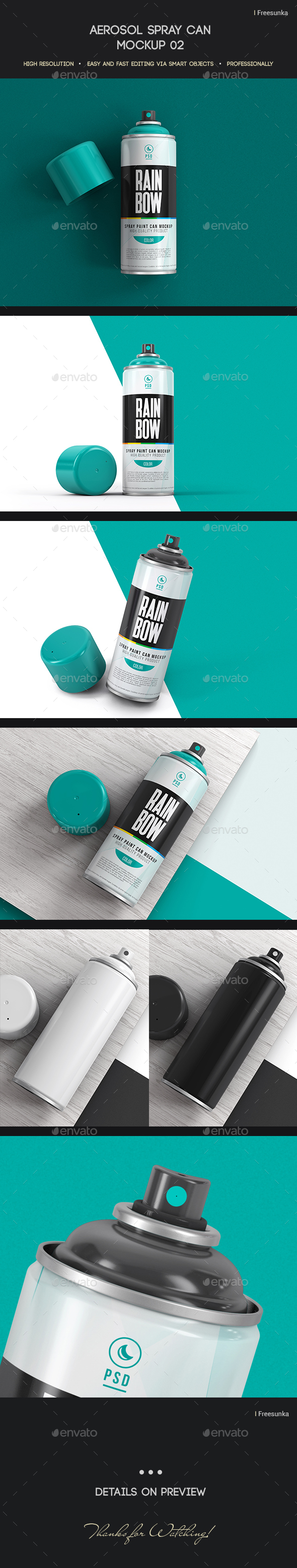 Download Aerosol Spray Can Mockup 02 By Freesunka Graphicriver