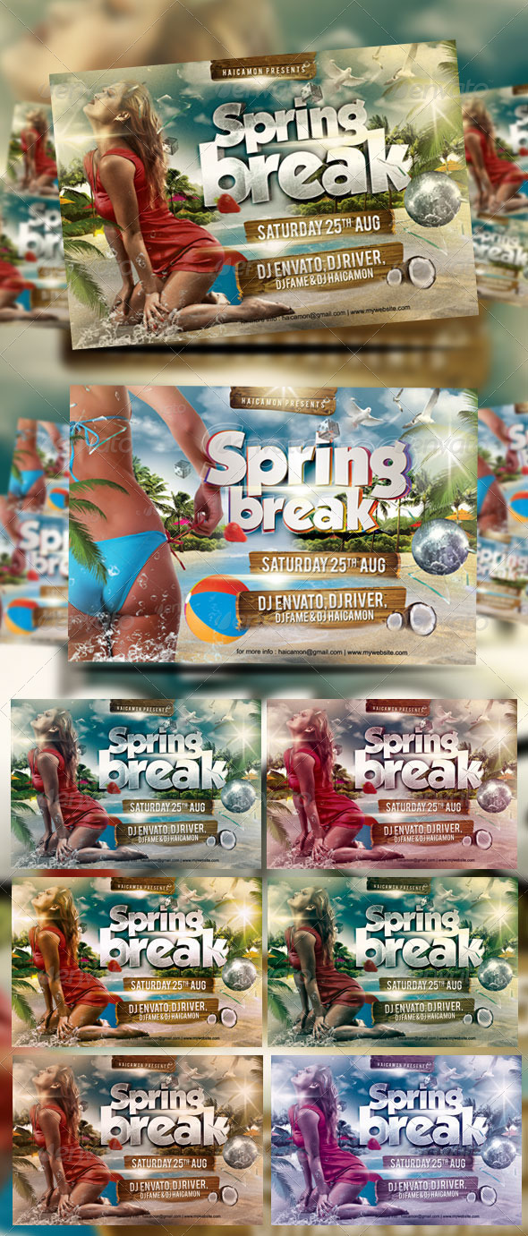 Spring Break Party Flyer Vol_11