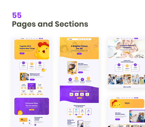 Kooki ? Kindergarten Elementor Template Kit