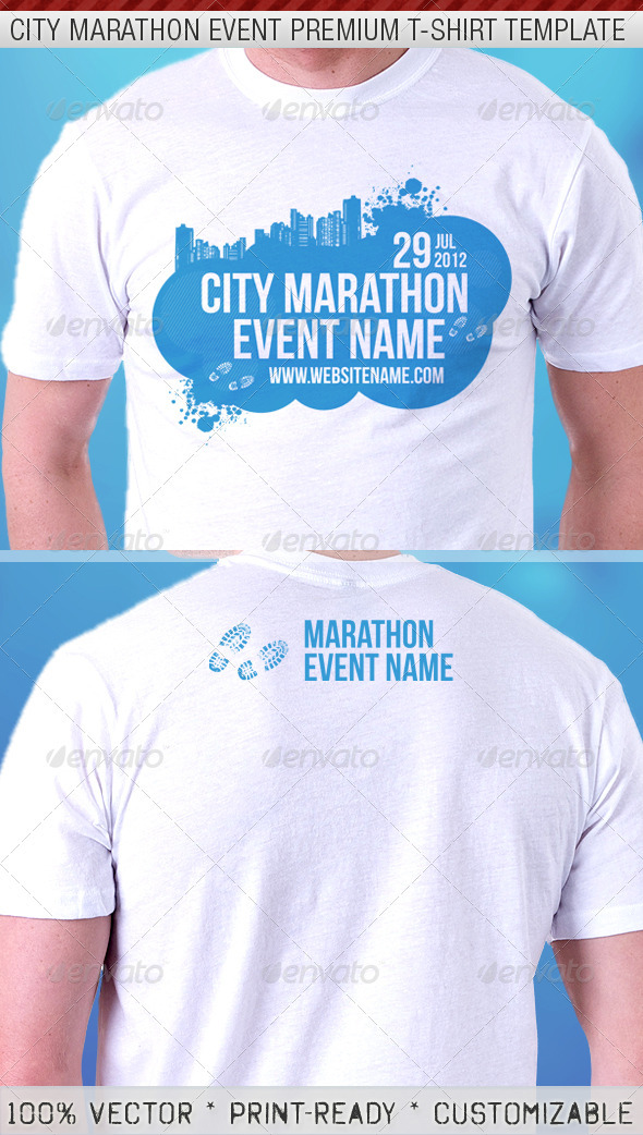 City Marathon Event Premium T-Shirt Template - Events T-Shirts