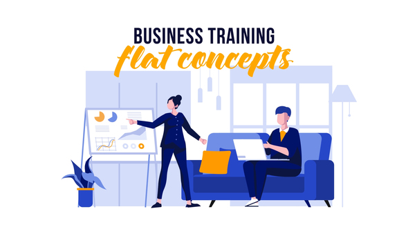 Business training - Flat Concept