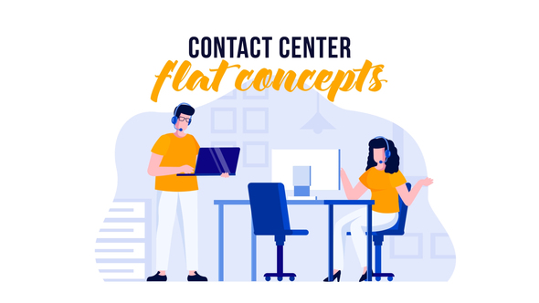 Contact center - Flat Concept
