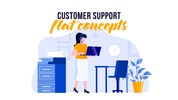 Customer support - Flat Concept