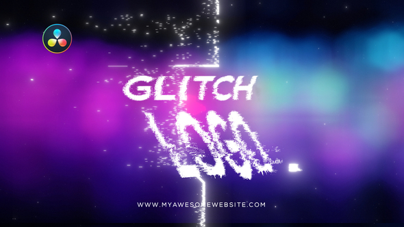 Glitch Logo Intro Bokeh Distortion