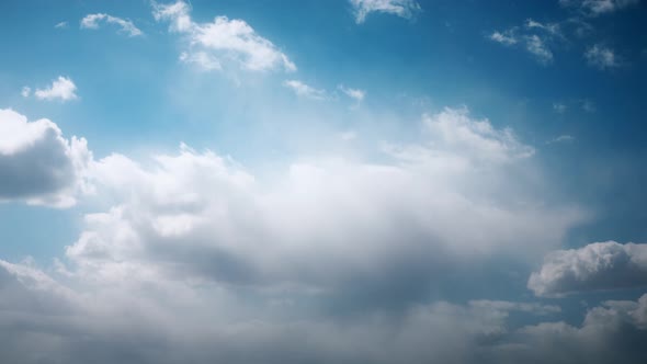 Cloudy Sky With Fluffy Clouds alt