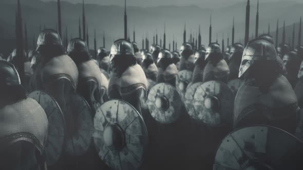 Massive Viking Army Ready For Battle, Motion Graphics 