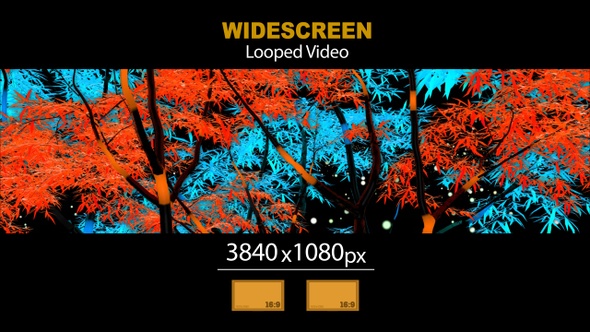 Widescreen Abstract Tree Rotating 01