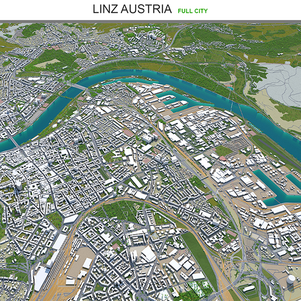 Linz city Austria - 3Docean 29546802