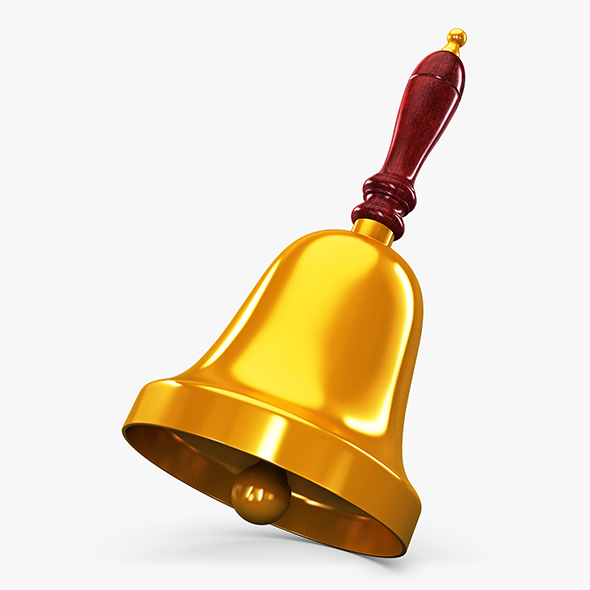 Gold Hand Bell - 3Docean 29554610