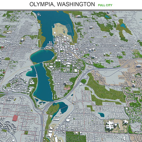 Olympia city Washington - 3Docean 29554843