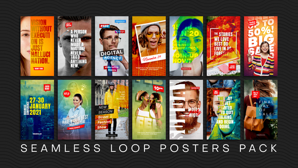 Seamless Loop Posters - VideoHive 29555824