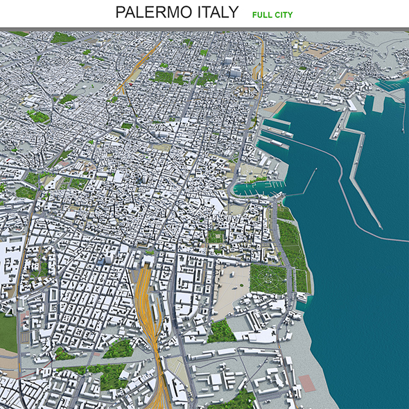 Palermo city Italy - 3Docean 29556430